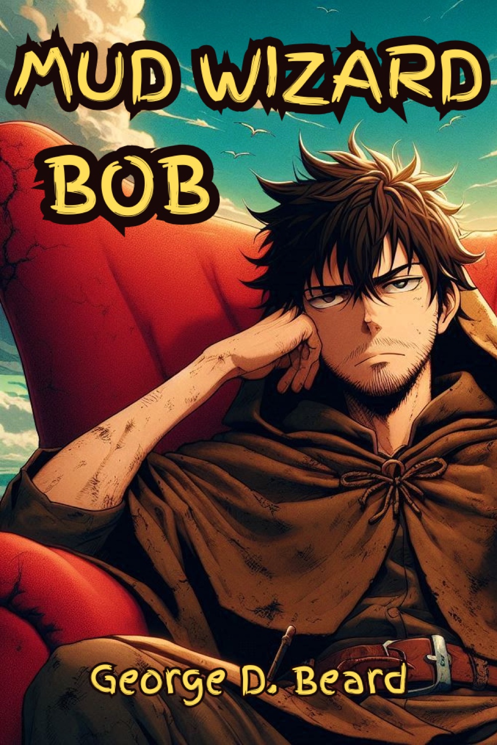 Bob reading in a cosy armchair with George dozing beside him — cover variant